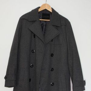 Men's Gray Peacoat